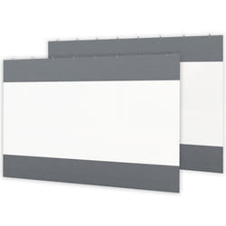 Outsunny 3x2m Side Panels with Large Window, for 3(m) Long Pergola, Grey