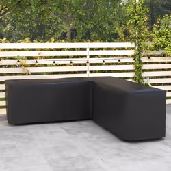 Outsunny L-Shaped Rattan Corner Sofa Cover Waterproof Oxford Fabric 250x250x79cm