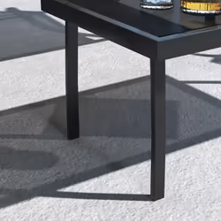 Outsunny 4pcs Patio Furniture Set Garden Sofa Glass Top Coffee Table Beige - Additional view 7