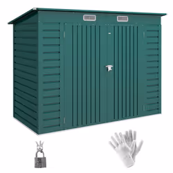 Outsunny 8 x 4FT Metal Garden Storage Shed with Double Doors, Green - Additional view 8