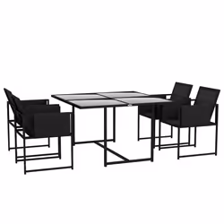 Outsunny 4 Seater Outdoor Table and Chairs with Adjustable Backrest for Garden - Additional view 8