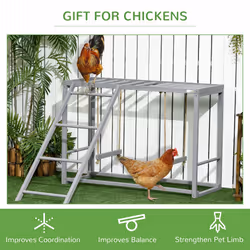 PawHut Walk In Chicken Run with Chicken Activity Shelf and Cover, 3 x 6 x 2m - Additional view 6