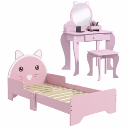 ZONEKIZ Kids Bedroom Furniture Set for 3-6 Years, Cat-Design