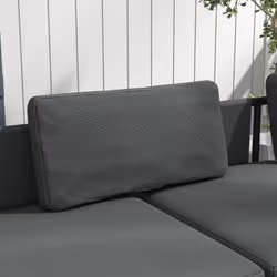 Outsunny HDPE Garden Furniture Sets with Cushions, Table, L-Shaped Sofa, Grey - Additional view 5
