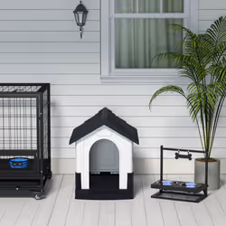 PawHut Dog Kennel for Outside, for XS Dogs, 64.5 x 57 x 66cm, Grey - Additional view 7