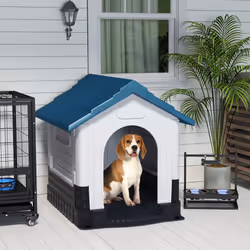 PawHut Dog Kennel for Outside, for M and L Dogs, 101 x 88 x 99cm, Blue
