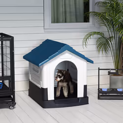 PawHut Dog Kennel for Outside, for XS and S Dogs, 80 x 69 x 76cm, Blue