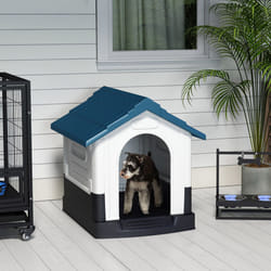 PawHut Dog Kennel for Outside, for XS and S Dogs, 80 x 69 x 76cm, Blue