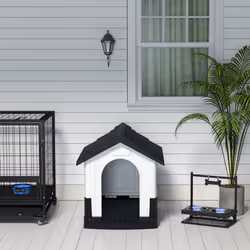 PawHut Dog Kennel for Outside, for XS and S Dogs, 80 x 69 x 76cm, Grey - Additional view 7