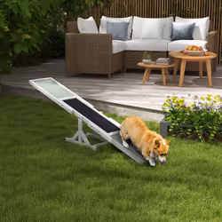 PawHut Wooden Pet Seesaw for Big Dogs with Anti-Slip Surface, White