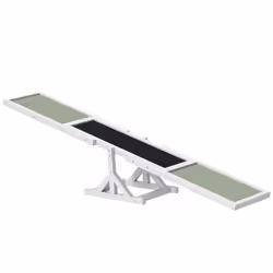 PawHut Wooden Pet Seesaw for Big Dogs with Anti-Slip Surface, White - Additional view 8