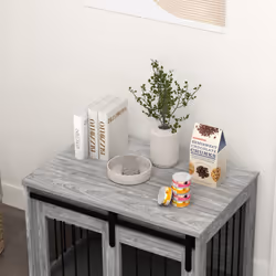 PawHut Dog Crate Furniture with Removable Cushion, for Medium Dogs - Grey - Additional view 6