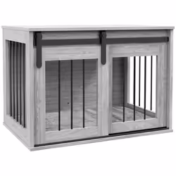PawHut Dog Crate Furniture with Removable Cushion, for Medium Dogs - Grey - Additional view 8