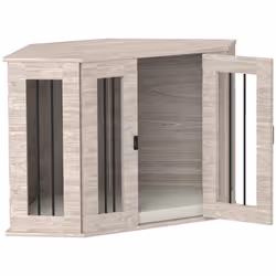 PawHut Dog Crate Furniture for Medium Dogs w/ Cushion, Door - Walnut Brown - Additional view 7