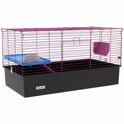 PawHut Small Animal Cage, Rabbit Guinea Pig Hutch, Pet Playhouse, Black - Additional view 4