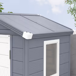 Outsunny 4 x 3ft Garden Shed Storage w/ Foundation Kit, Vents, Grey - Additional view 6