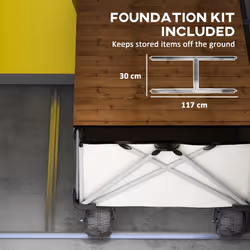 Outsunny 4 x 3ft Garden Shed Storage w/ Foundation Kit, Vents, Grey - Additional view 7