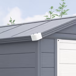 Outsunny 4 x 6ft Garden Shed Storage w/ Foundation Kit, Vents, Grey - Additional view 7