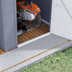 Outsunny 4 x 6ft Garden Shed Storage w/ Foundation Kit, Vents, Grey - Additional view 8