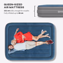 Outsunny King Inflatable Mattress with Electric Pump, 203 x 152 x 46cm