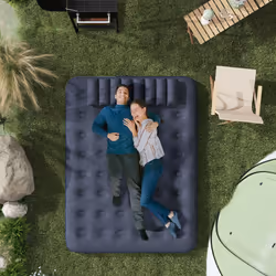 Outsunny King Inflatable Mattress with Hand Pump, Pillows, 203 x 152 x 22cm