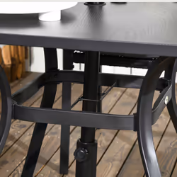 Outsunny Rattan Garden Dining Set for 4 with Cushions Umbrella Hole, Black - Additional view 7