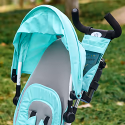 HOMCOM 6 in 1 Kids Trike, Stroller with Parent Handle, Green