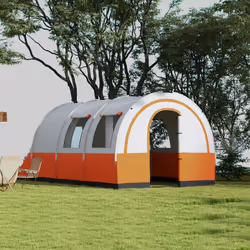 Outsunny Camping Tent, 3000mm Waterproof Family Tent for 5-6 Man, Orange