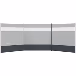 Outsunny Camping Windbreaks with Clear Windows and Carry Bag, 440 x 140cm, Grey