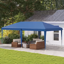 Outsunny 6 x 3(m) Pop Up Gazebo Patio Party Event Heavy Duty Canopy Blue