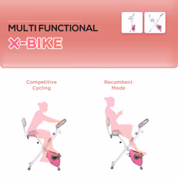 HOMCOM Folding Exercise Bike w/ Adjustable Magnetic Resistance, Seat Height - Additional view 6