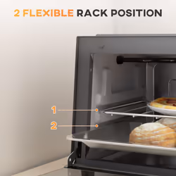 HOMCOM Mini Oven 9L Countertop Toaster Oven with Timer Control 750W Grey - Additional view 4