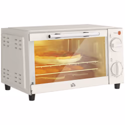HOMCOM Mini Oven 9L Countertop Toaster Oven with Timer Control 750W Cream - Additional view 7