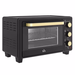 HOMCOM Mini Oven 16L Countertop Oven w/ Adjustable Temp Timer 1400W, Black - Additional view 5