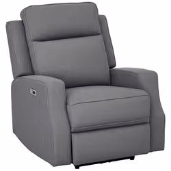 HOMCOM Electric Armchair, Fabric Recliner Chair with USB Port, Charcoal Grey - Additional view 8