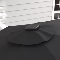 Outsunny 3(m) Solar LED Cantilever Parasol Adjustable Garden Umbrella Dark Grey