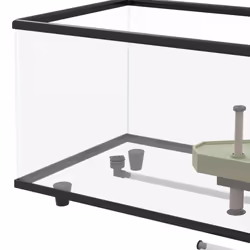 PawHut Turtle Tank 50L Glass Turtle Aquarium w/ Easy Drainage, 60 x 30 x 32cm