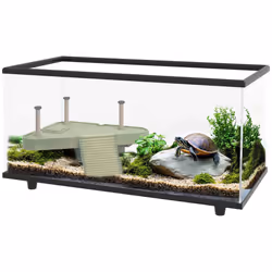PawHut Turtle Tank 50L Glass Turtle Aquarium w/ Easy Drainage, 60 x 30 x 32cm - Additional view 7