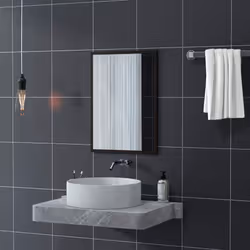 HOMCOM 70x50cm Wall Bathroom Mirror for Home Decor, Vanity Mirror, Black - Additional view 5