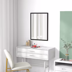 HOMCOM 70x50cm Wall Bathroom Mirror for Home Decor, Vanity Mirror, Black - Additional view 6