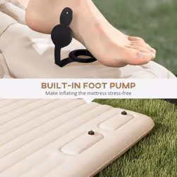 Outsunny Double Air Bed Inflatable Mattress, 195 x 140 x 10cm, White