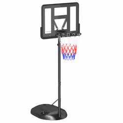 SPORTNOW 1.7-2.3m Basketball Hoop and Stand w/ Weighted Base, Wheels - Black