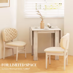 HOMCOM Folding Dining Table Extendable Kitchen Table Drop Leaf Table for 2-4