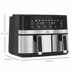 HOMCOM Dual Zone Air Fryer 8.5L Double Air Fryer with SYNCFinish 2700W - Additional view 4