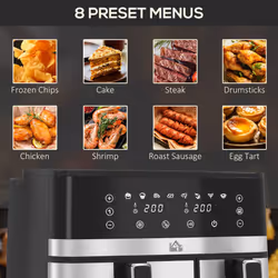 HOMCOM Dual Zone Air Fryer 8.5L Double Air Fryer with SYNCFinish 2700W - Additional view 5