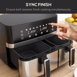 HOMCOM Dual Zone Air Fryer 8.5L Double Air Fryer with SYNCFinish 2700W - Additional view 7