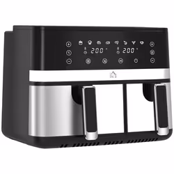 HOMCOM Dual Zone Air Fryer 8.5L Double Air Fryer with SYNCFinish 2700W - Additional view 8