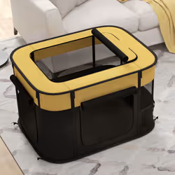 PawHut Portable Dog Pen for Puppies, Rabbits, Kittens, Guinea Pigs - Yellow - Additional view 7
