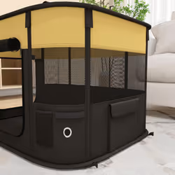 PawHut Portable Dog Pen for Puppies, Rabbits, Kittens, Guinea Pigs - Yellow - Additional view 8