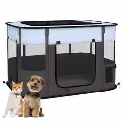 PawHut Portable Dog Pen for Puppies, Rabbits, Kittens, Guinea Pigs - Grey - Additional view 5